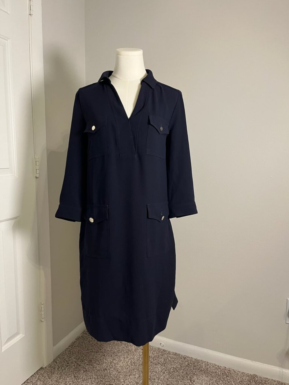Gerard Darel — Navy Dress with Pockets